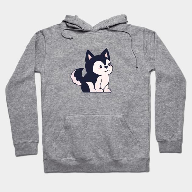 Husky Sits Hoodie by colorcover